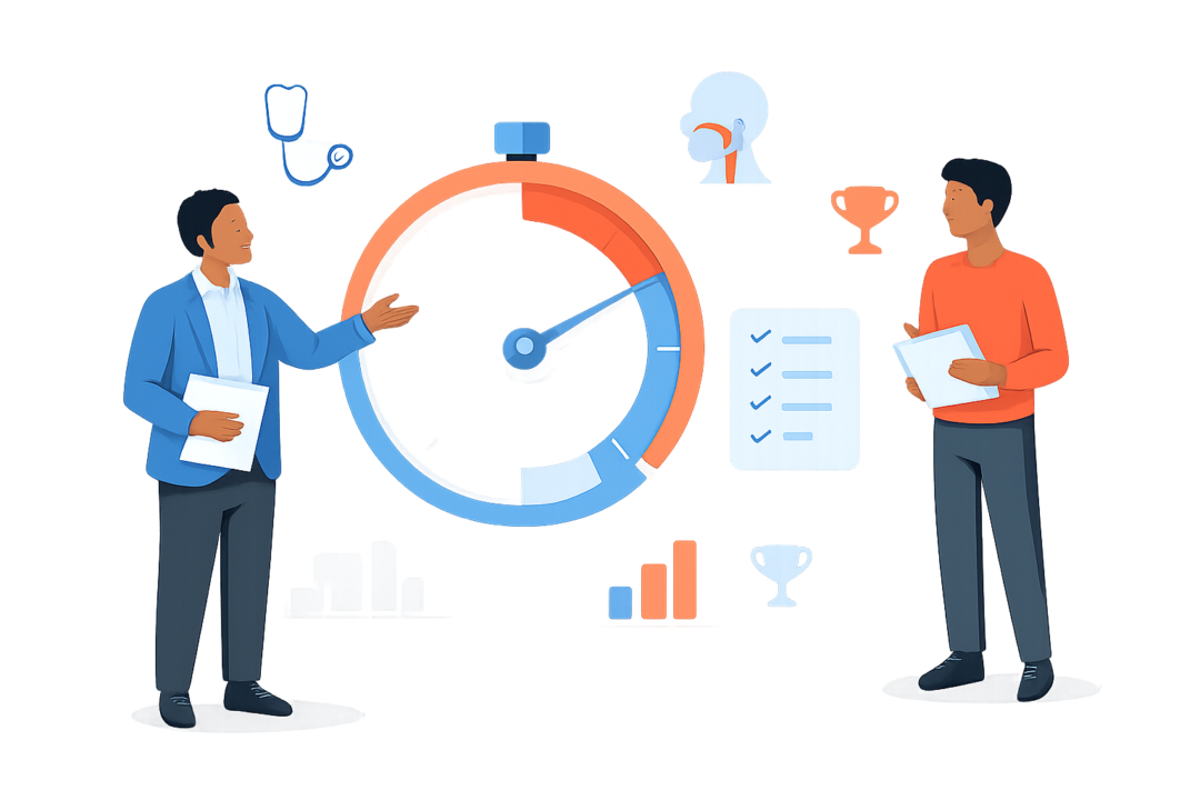 FRCS (ORL-HNS) Section 1 question bank analytics illustration showing weak-area targeting